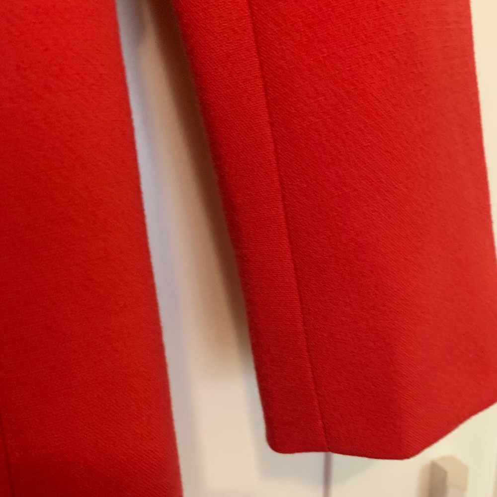Long Red Gold Button Blazer - Picture 9 of 15